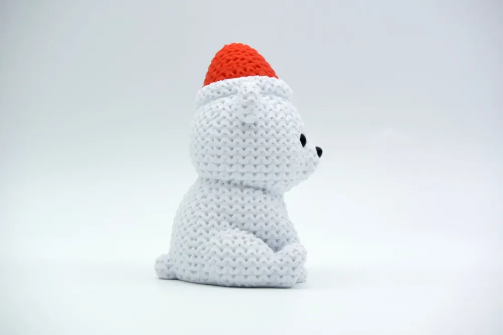 Foto real: Urso Polar com Gorro de Natal