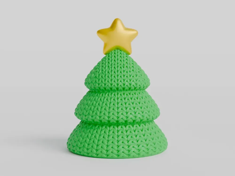 Foto real: Árvore de Natal de Crochê
