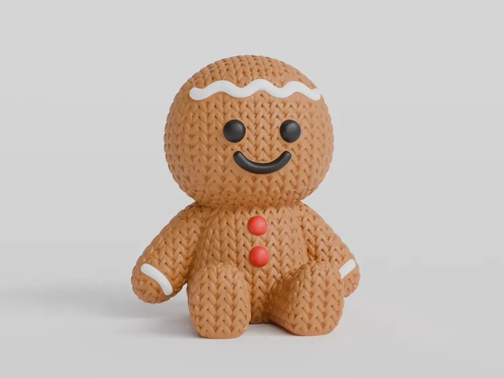 Foto real: Boneco de Gengibre de Crochê