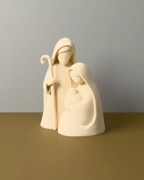 Presépio Minimalista: José, Maria e Menino Jesus