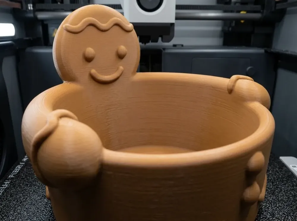 Foto real: Tigela de Doces Boneco de Gengibre